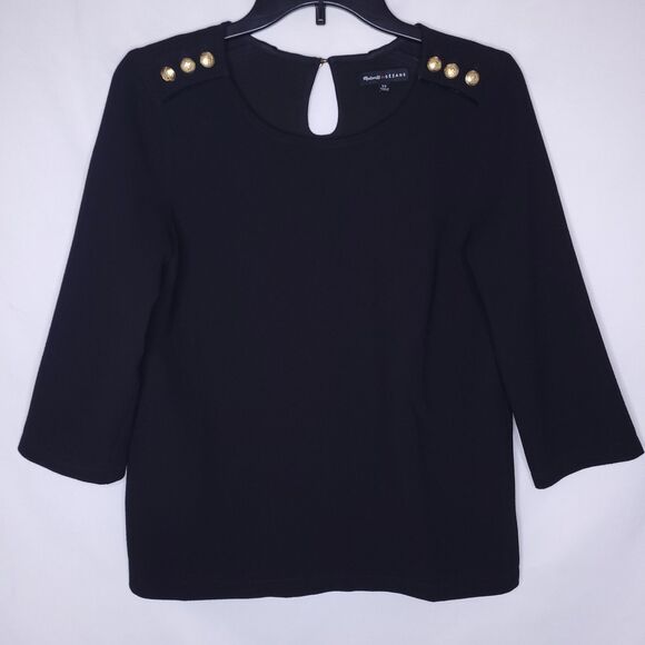 Sezane Tops - Madewell Sezane Top XS Black Button Shoulder